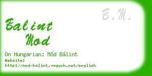 balint mod business card